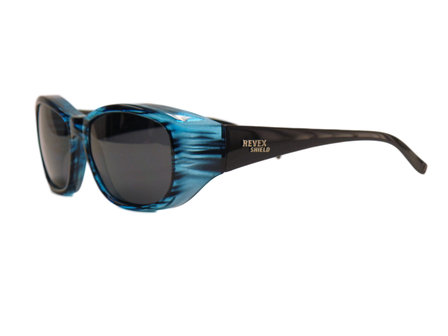 Overzetbril Shield Plus blauw