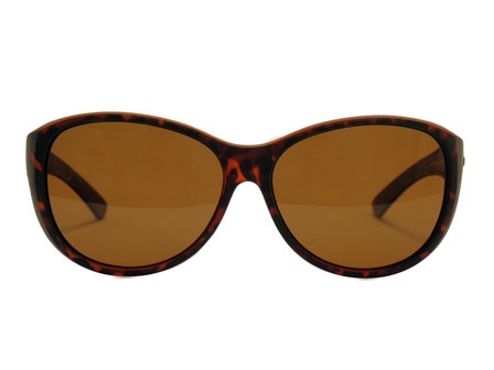 Fitover sunglasses Overzetzonnebril Sonnen &Uuml;berbrillen Milano havanna front (Model: POL505)