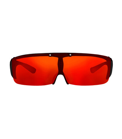  Fitover Overzetzonnebril Sonnenüberbrille with Visor Red mirror