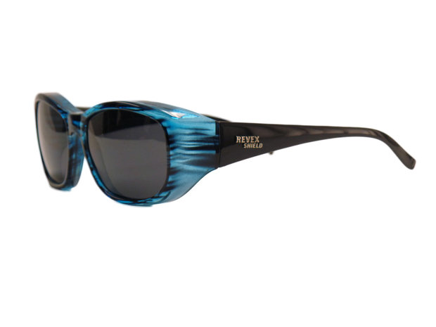 Overzetzonnebril Dames blauw Sonnen Überbrillen Shield Plus Blue (model POL500)