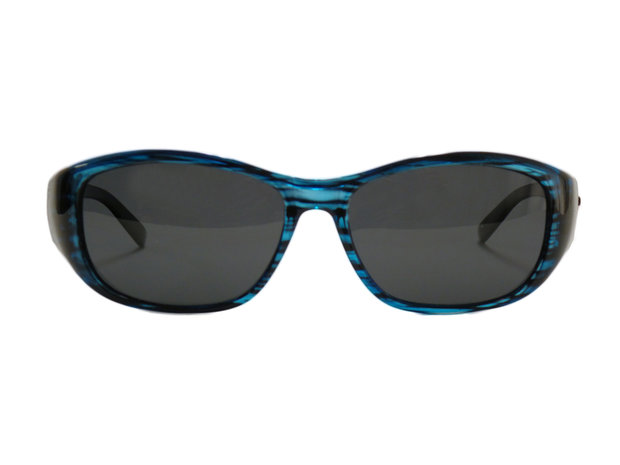 Overzetbril Shield Plus blauw fitover